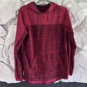 Hurley | Men’s Heathered Drawstring Hoodie, Maroon & Gray, Size S